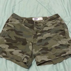 Green camo shorts